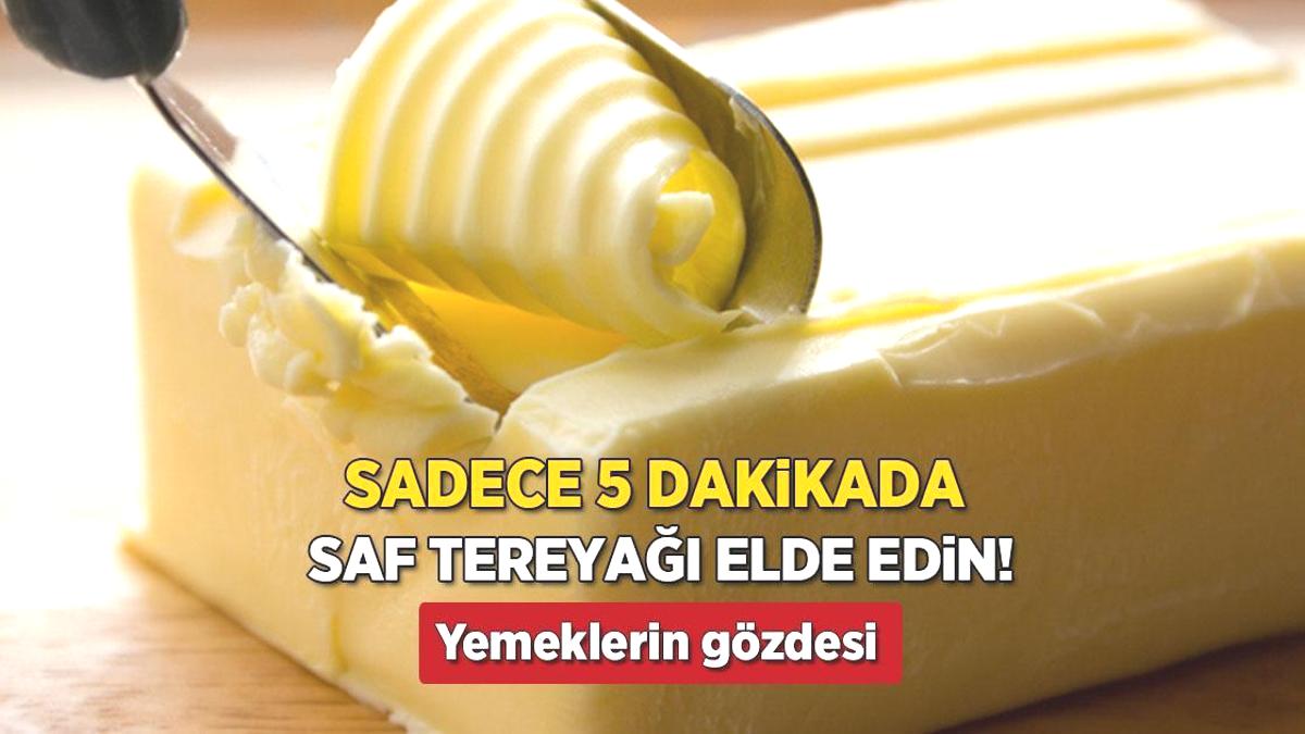 5 dakikada saf tereyağınız hazır! Sütün iyice çıkmasını bekleyin, mucizeyi görün