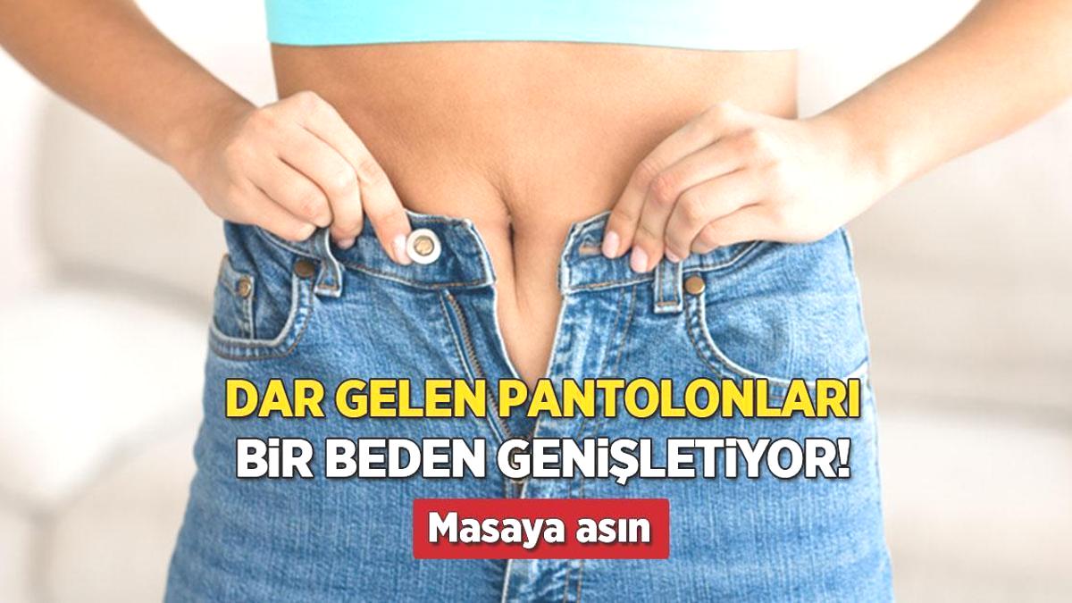 Dar gelen pantolonları bir beden genişleten tüyo! Masaya asınca terziye gerek kalmıyor