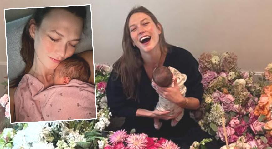 Ünlü manken üçüncü bebeğini kucağına aldı! Yorum yağdı