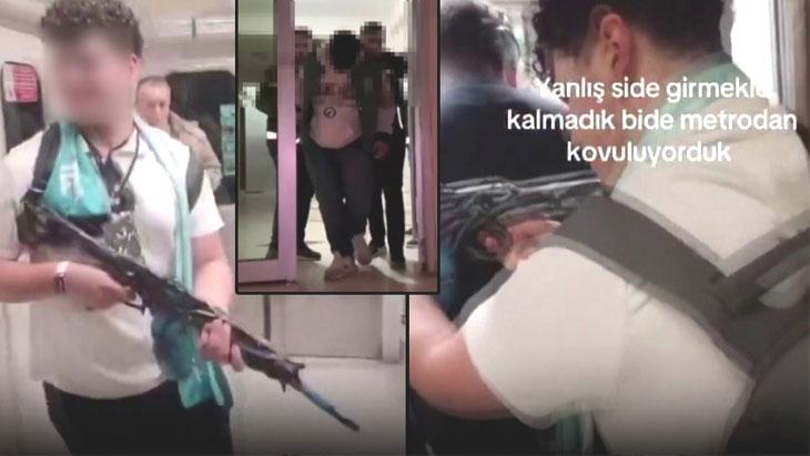 Sosyal medya uğruna metroda tehlikeli şaka! ‘Aslında silah değil, dikkat doğrulttu’