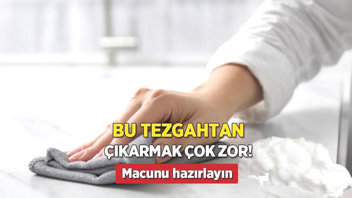 Tezgahtaki inatçı lekeye son! Islak bırakmayın, 10 dakikada etki eden macun formülü