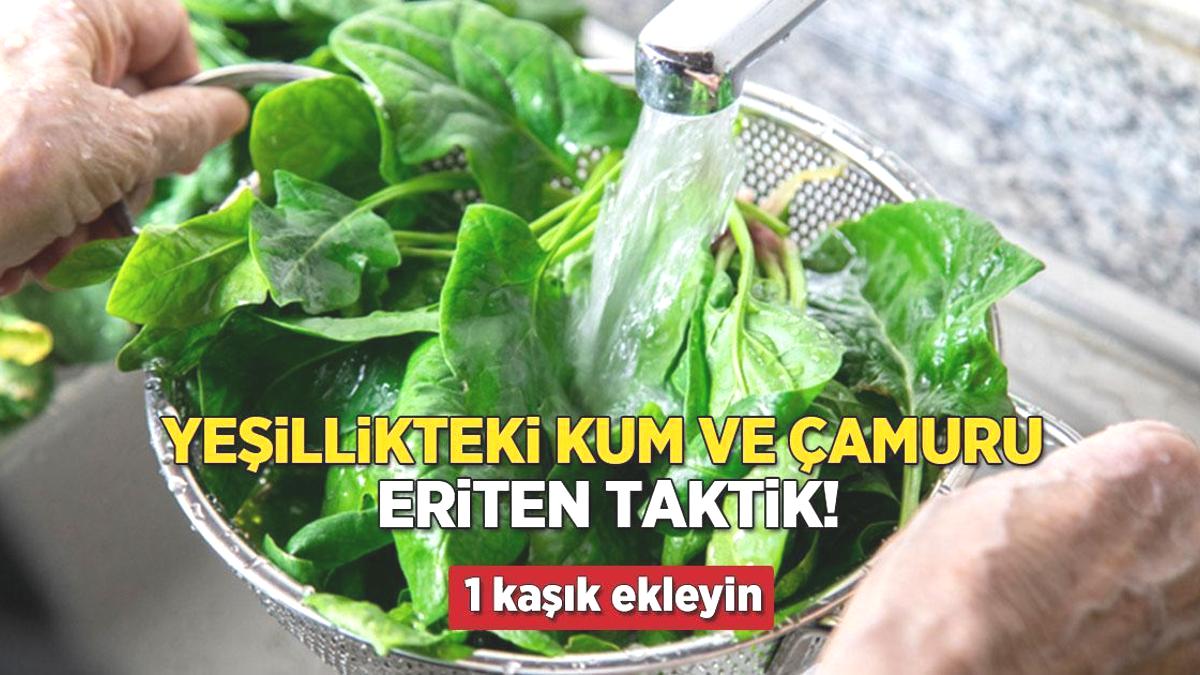 Ispanaktaki kum ve çamuru yok eden şaşırtıcı sır! Sadece 1 kaşık yetiyor