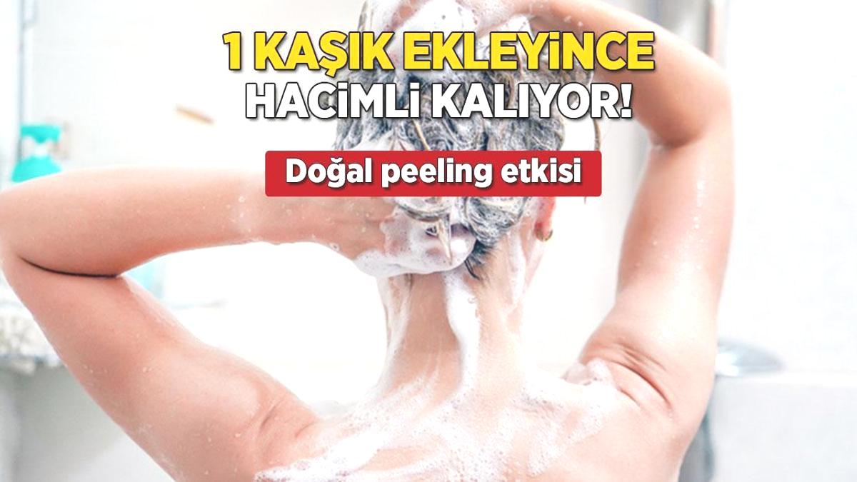 Şampuana 1 kaşık ekleyin, saçınız günlerce hacimli kalsın!