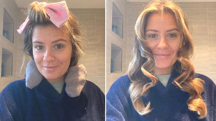 Geceden hazırladı, bukleleri bozulmadı! Isıya gerek kalmadan şekil veren çorap taktiği