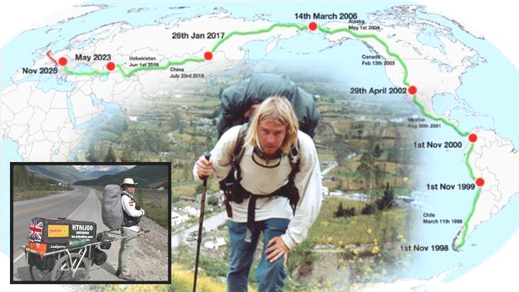 27 yıldır durmadan dünyayı yürüyor! Ne uçak ne gemi… Hiçbir ulaşım aracını kullanmıyor