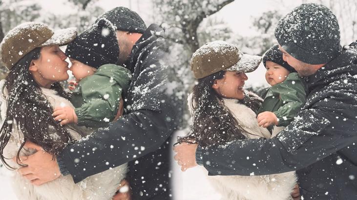 İstanbul’da lapa lapa kar yağdı… Pınar Deniz ve eşi Kaan Yıldırım çocuklar gibi eğlendi