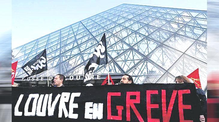 Louvre’da grev sürüyor