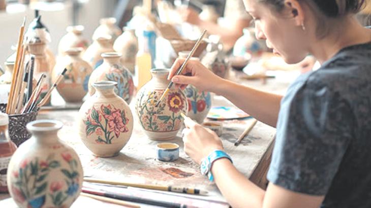 Vazoları birlikte boyayalım