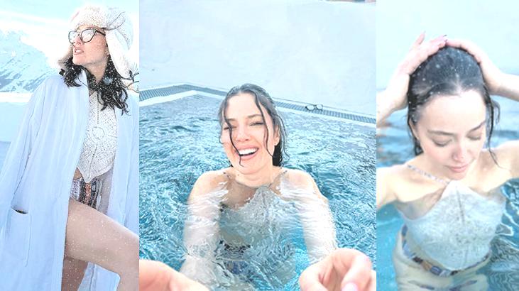 Karlı havada buz gibi su