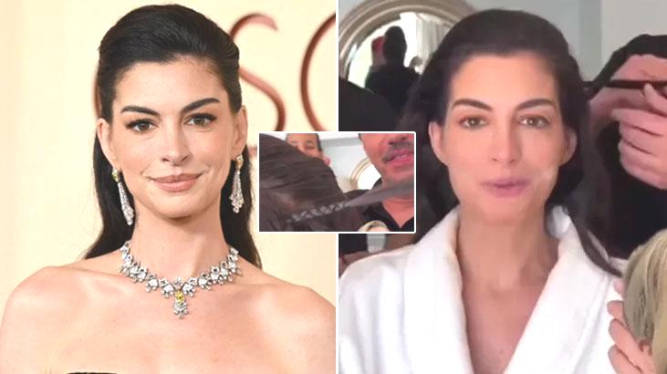 Anne Hathaway’den yüz gerdirme etkisi için yeni taktik! Saç örgüsü görüntüyü değiştiriyor