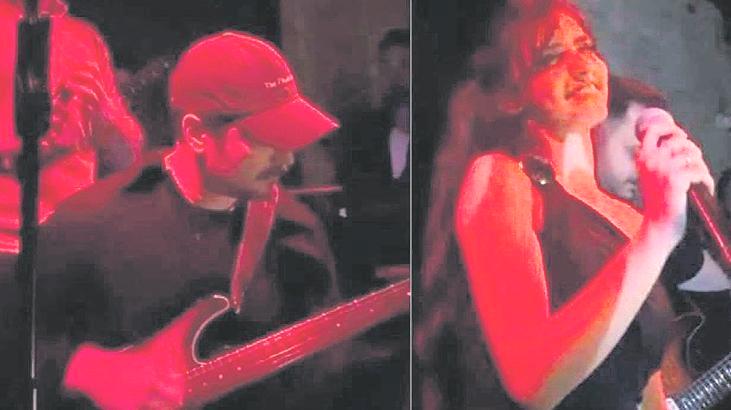 Sevgilisi için gitar çaldı