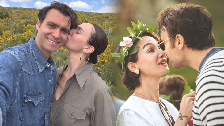 Ünlü çift aşka geldi! Birce Akalay ve sevgilisinden romantik kare